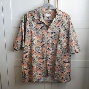 Pierre Cardin Hawaiian Floral Button Down XL
